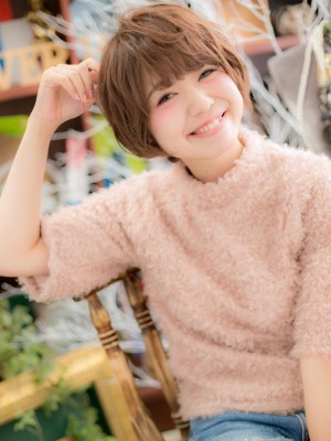 ふわくしゅ可愛い★重めマッシュショートb