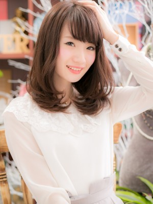 ダークカラーで♪大人お嬢様セミディb