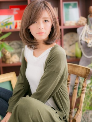 透け感カラーで大人ミディb
