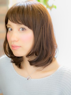 【ボブスタイル】清楚な≪フェミニンミディ≫