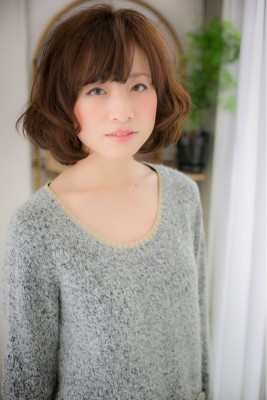 内巻カールが可愛い★ふんわりボブｂ