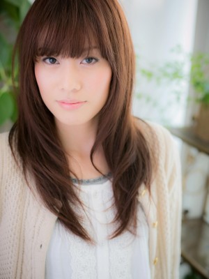 ナチュラル★プラムブラウン艶ロング