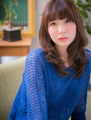 バングが決め手☆可愛いパーマb