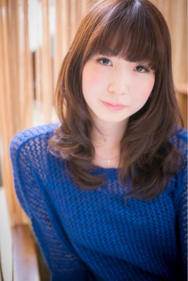 バングが決め手☆可愛いパーマa