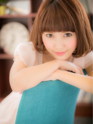 厚めバングがCUTE☆ふんわり☆ワンカールボブa