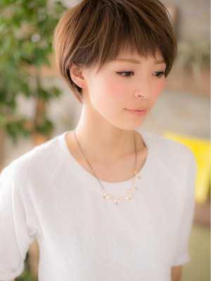 潤いカラー☆で゛シンプルショート゛b