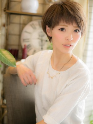 潤いカラー☆で゛シンプルショート゛a