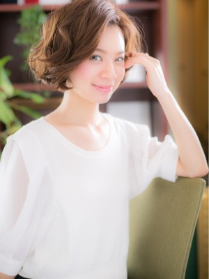 大人カジュアルなフェミニン☆ボブa