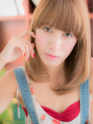 【厚めバング】が旬☆ワンカールストレートa