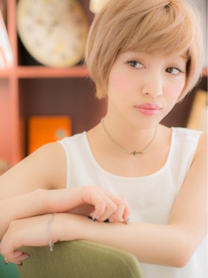 空気感とツヤ感が◎ボブショートb