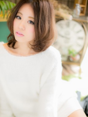 ≪内巻き・ワンカール≫だけで！可愛いボブa