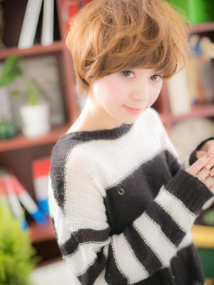 ラフ＆エアリー★愛されマッシュショートa