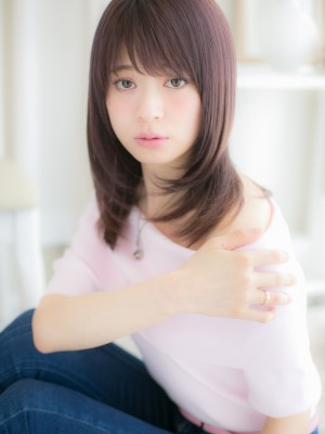 【ぱっつんバング】゛ダークトーン゛のさらつや♪ストレート
