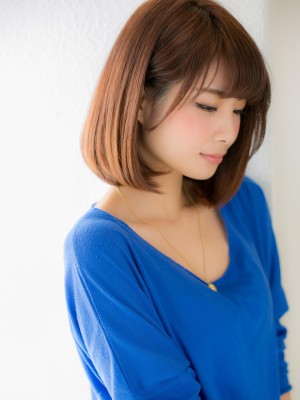 【ボブスタイル】…【何気ない☆おしゃれ感】ある‥ツヤミディ