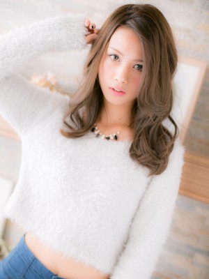 暗カラー&ベージュアッシュ&でセクシーロング