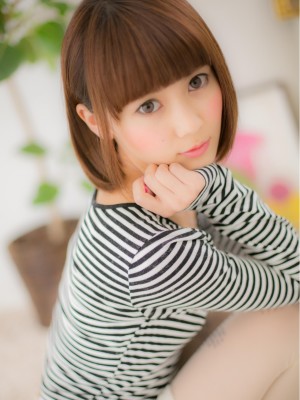まっすぐバングで可愛い☆サラサラ小顔ボブ2