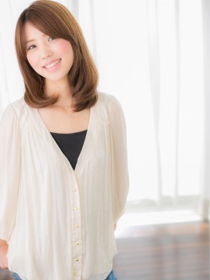 毛先ワンカールが好感度大★愛されセミディb