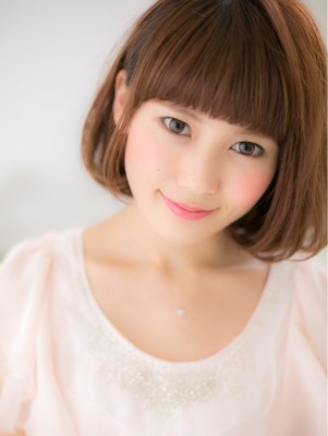 厚めバングがCUTE☆ふんわり☆ワンカールボブa