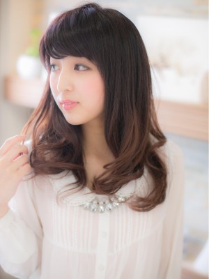 ロングでも重くならないちょっぴりグラデb