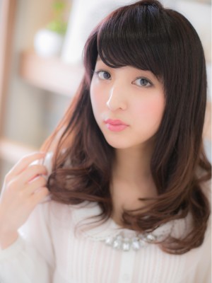 ロングでも重くならないちょっぴりグラデa