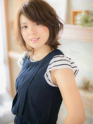 ワンカールストレート☆で…リラックスボブｂ