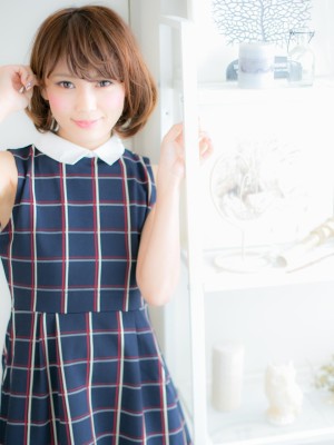 遊ぶ毛先が可愛い♪大人sweetボブb