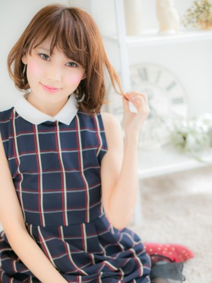 遊ぶ毛先が可愛い♪大人sweetボブa