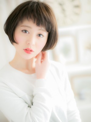 ゛短めバング゛で、脱！☆定番ボブa