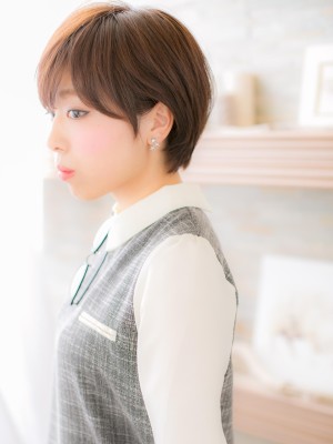 丸みがポイント☆シンプルショートb