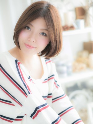 【シンプルカワイイ☆まろやかボブ】