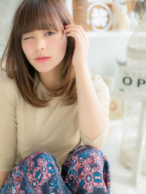 隠しカールで愛されストレートｂ