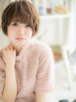 ふわくしゅ可愛い★重めマッシュショートb