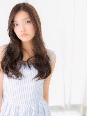 【デジタルパーマ】ニュアンス艶カールで大人の透明感ロング