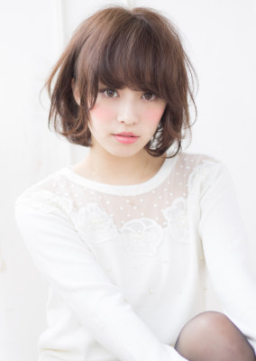 ゆるふわ可愛いフェミニンボブ　　Tー１２６