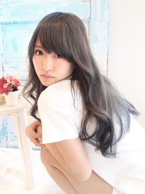 グレーアッシュグラデーションカラー♪毛先ラベンダーブルー グレーアッシュグラデーションカラー♪毛先ラベンダーブルーのイメージ画像