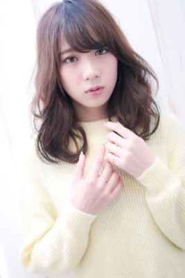 ゆるふわ可愛いフェミニンミディアム【H-212】