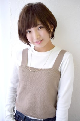 アッシュベージュ小顔ショート＊