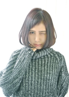 ニット×ボブ