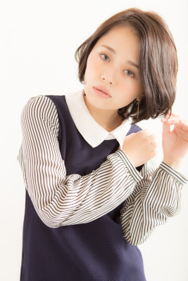 ひし形ボブ☆小顔効果