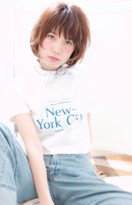 デジタルパーマでゆるふわエアリーショートボブ【H-228】