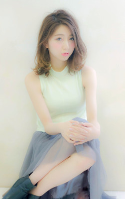 アッシュベージュワンカールロブ【N-249】