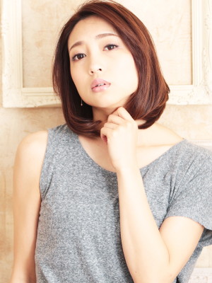 愛され女子のモデル風ワンカールボブ☆