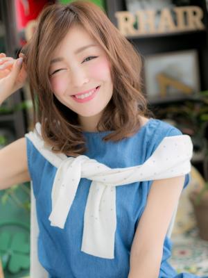 女っぽカジュアル☆抜け感セミディ