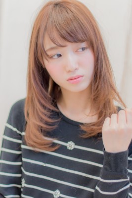 内巻きセミロングK0051
