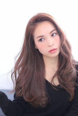 目元スッキリ！女子力アップ★かき上げバングウェービーロング