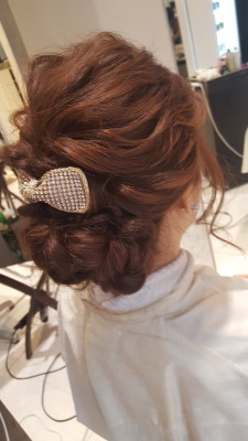 結婚式＆パーティーOK編み込みルーズアップ