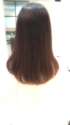 ナチュラルストレート×美髪カラー