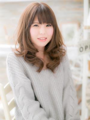 MIX巻きのセミディスタイル