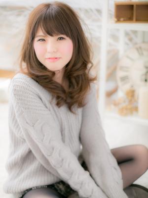 MIX巻きのセミディスタイル