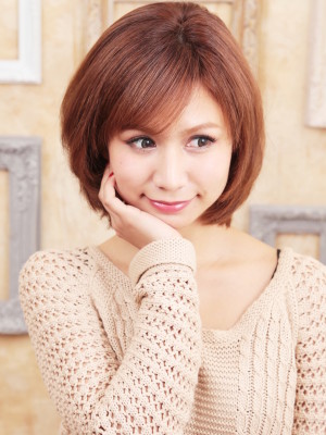 小顔 効果☆ひし形ボブ